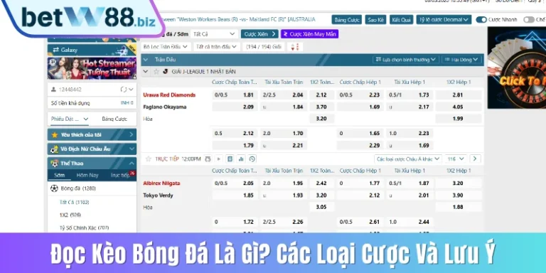 Đọc kèo bóng đá